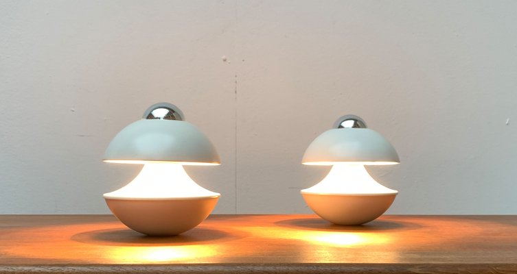 Mid-Century German Space Age Mushroom Table or Wall Lamp by Klaus Hempel for Kaiser Leuchten, 1970s, Set of 2-UAH-1299737