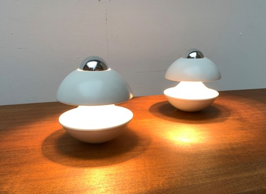 Mid-Century German Space Age Mushroom Table or Wall Lamp by Klaus Hempel for Kaiser Leuchten, 1970s, Set of 2-UAH-1299737