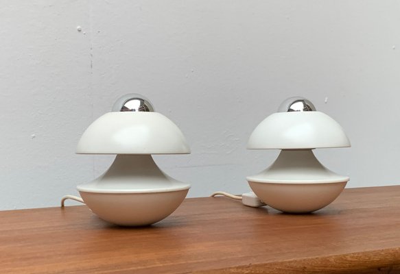 Mid-Century German Space Age Mushroom Table or Wall Lamp by Klaus Hempel for Kaiser Leuchten, 1970s, Set of 2-UAH-1299737