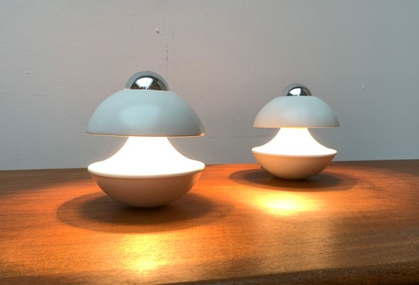 Mid-Century German Space Age Mushroom Table or Wall Lamp by Klaus Hempel for Kaiser Leuchten, 1970s, Set of 2-UAH-1299737