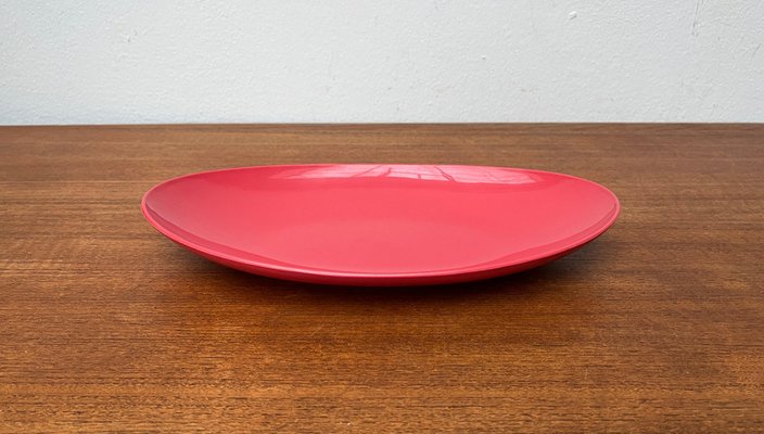 Mid-Century German Space Age Pink Plastic Bowl Plate from Revolit, 1960s-UAH-1796541