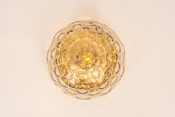 Mid-Century German Sputnik Smoked Glass Flush Mount or Wall Light-UGR-1191813