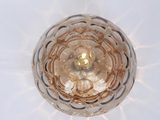 Mid-Century German Sputnik Smoked Glass Flush Mount or Wall Light-UGR-1191813