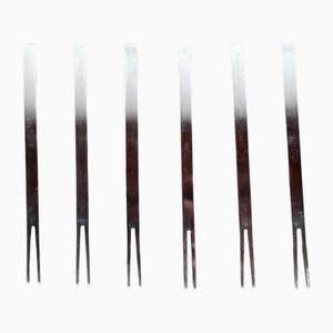 Mid-Century German Stainless Steel Cocktail Forks by Peter Raacke for Mono A, 1950s, Set of 12-UAH-2036097