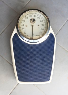 Mid-Century German Stainless Steel Dial Bathroom Scales from Erlikon, 1950s-GGK-724797