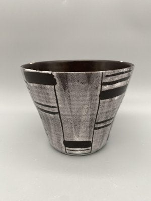 Mid-Century German Studio Ceramic Flowers Pot in Glazed Ceramics, 1950s-CZ-1752580