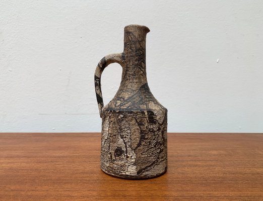 Mid-Century German Studio Pottery Brutalist Carafe Vase by Gerhard Liebenthron, 1976s-UAH-1334583