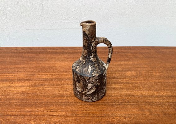 Mid-Century German Studio Pottery Brutalist Carafe Vase by Gerhard Liebenthron, 1976s-UAH-1334583