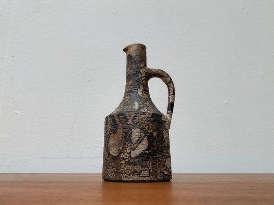 Mid-Century German Studio Pottery Brutalist Carafe Vase by Gerhard Liebenthron, 1976s-UAH-1334583