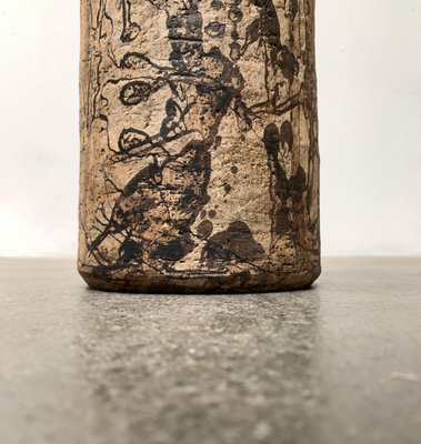 Mid-Century German Studio Pottery Brutalist Floor Vase by Gerhard Liebenthron, 1977-UAH-1293546