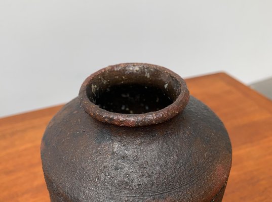 Mid-Century German Studio Pottery Brutalist Vase by Gerhard Liebenthron, 1974-UAH-951402