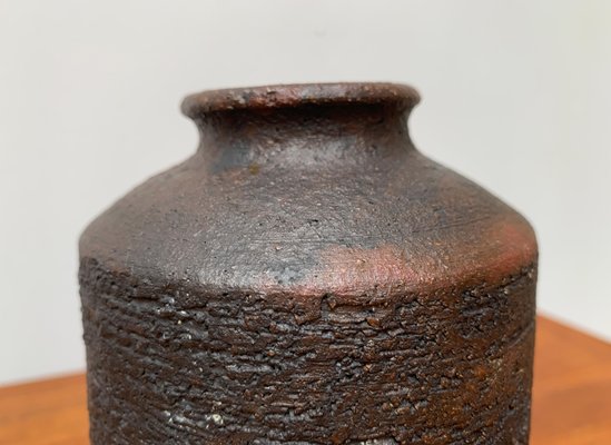 Mid-Century German Studio Pottery Brutalist Vase by Gerhard Liebenthron, 1974-UAH-951402