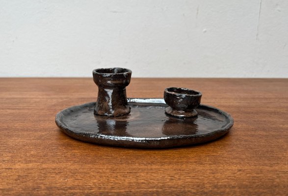 Mid-Century German Studio Pottery Candleholder by Ingeborg Busse Ceramics-UAH-1796057