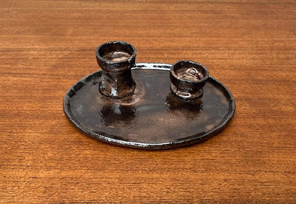 Mid-Century German Studio Pottery Candleholder by Ingeborg Busse Ceramics-UAH-1796057