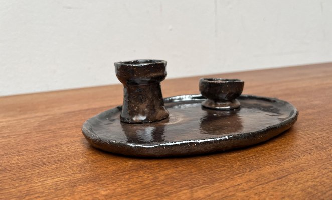 Mid-Century German Studio Pottery Candleholder by Ingeborg Busse Ceramics-UAH-1796057