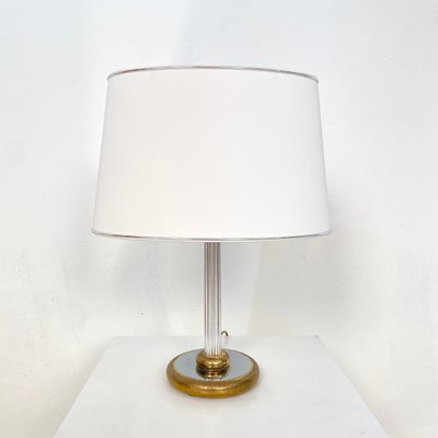 Mid-Century German Table Lamp in Chrome and Brass from Aro-Leuchte, 1971-FB-1005547