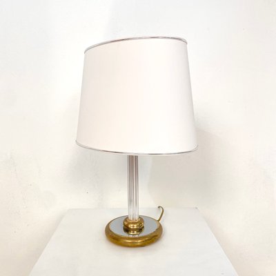 Mid-Century German Table Lamp in Chrome and Brass from Aro-Leuchte, 1971-FB-1005547