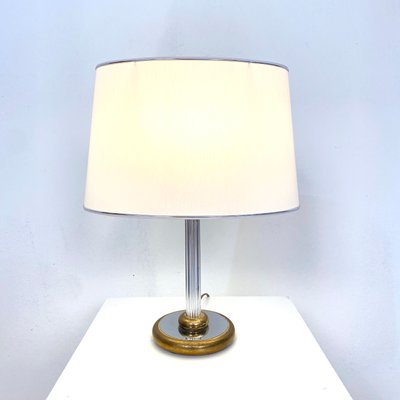 Mid-Century German Table Lamp in Chrome and Brass from Aro-Leuchte, 1971-FB-1005547