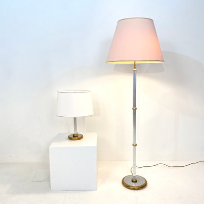 Mid-Century German Table Lamp in Chrome and Brass from Aro-Leuchte, 1971-FB-1005547