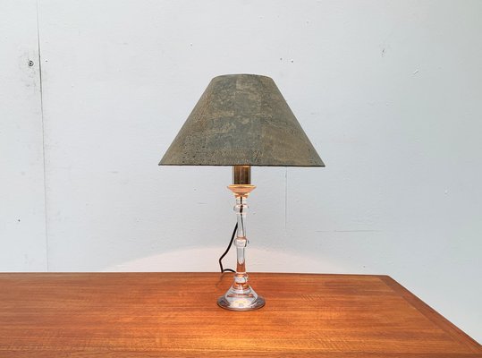 Mid-Century German Tiffany Glass Table Lamp by Ingo Maurer, 1960s-UAH-1033691