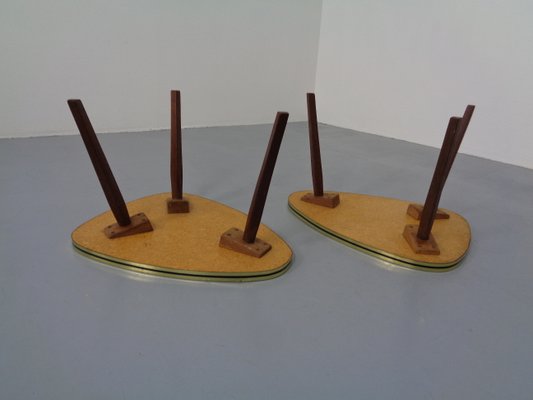 Mid-Century German Tripod Flower Side Tables, 1960s, Set of 2-RDW-994858