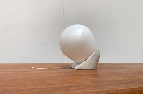 Mid-Century German Wall Lamp in Glass and Ceramic by Wilhelm Wagenfeld for Lindner-UAH-1249105