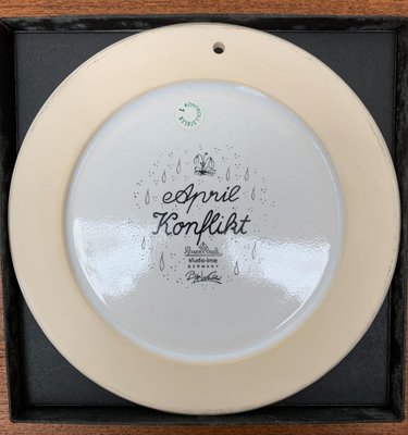 Mid-Century German White Calendar Wall Plate Plaque by Bjørn Wiinblad for Rosenthal-UAH-1029617