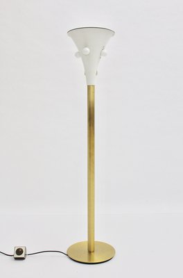 Mid-Century German White Golden Floor Lamp from Staff, 1960s-NB-724294