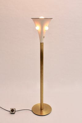 Mid-Century German White Golden Floor Lamp from Staff, 1960s-NB-724294