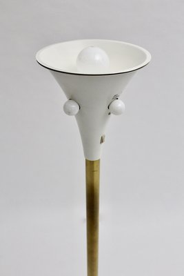 Mid-Century German White Golden Floor Lamp from Staff, 1960s-NB-724294