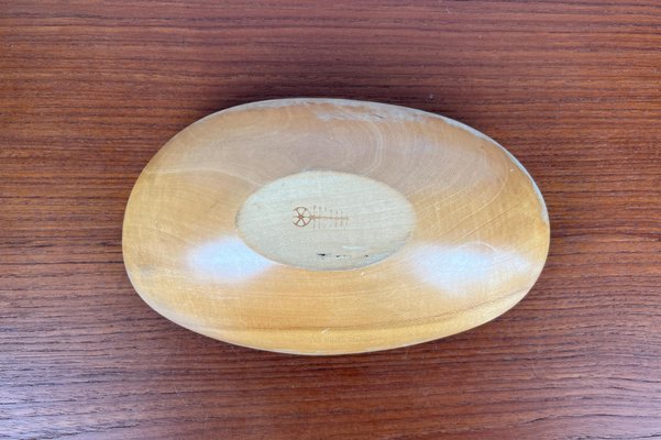 Mid-Century German Wooden Bowl, 1960s-UAH-2036200