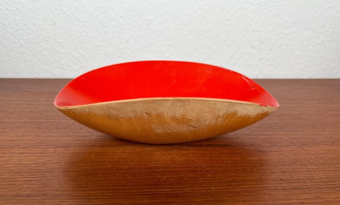 Mid-Century German Wooden Bowl, 1960s-UAH-2036200