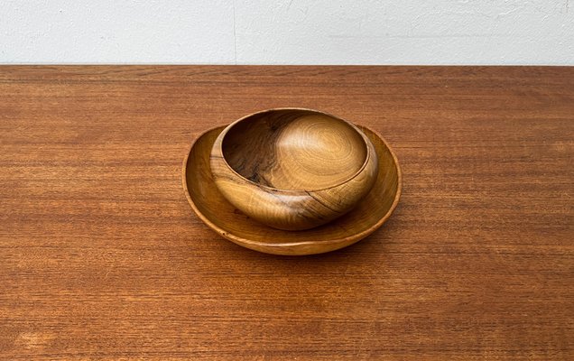 Mid-Century German Wooden Bowls, 1960s, Set of 2-UAH-1796953