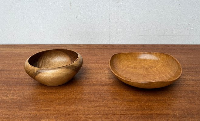 Mid-Century German Wooden Bowls, 1960s, Set of 2-UAH-1796953