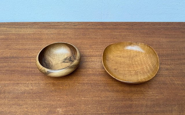 Mid-Century German Wooden Bowls, 1960s, Set of 2-UAH-1796953