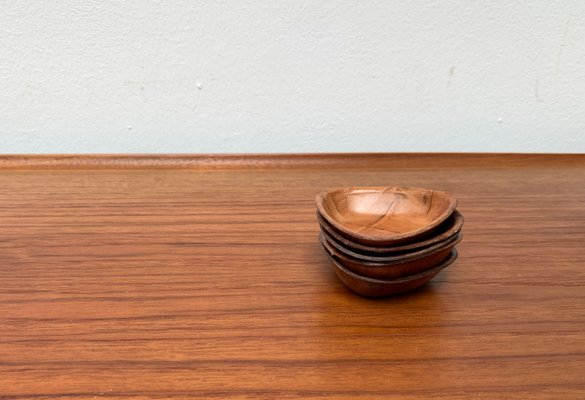 Mid-Century German Wooden Bowls, 1960s, Set of 5-UAH-1377559