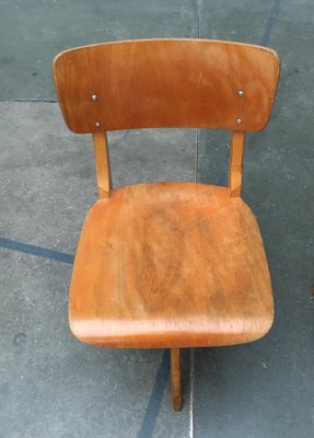 Mid-Century German Wooden Children Swivel Chair from Casala-UAH-859792