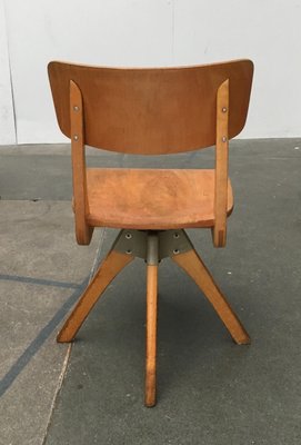 Mid-Century German Wooden Children Swivel Chair from Casala-UAH-859792