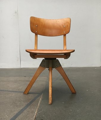 Mid-Century German Wooden Children Swivel Chair from Casala-UAH-859792