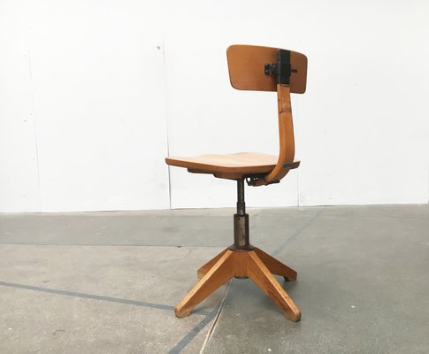 Mid-Century German Wooden Swivel Chair from Sedus-UAH-851084