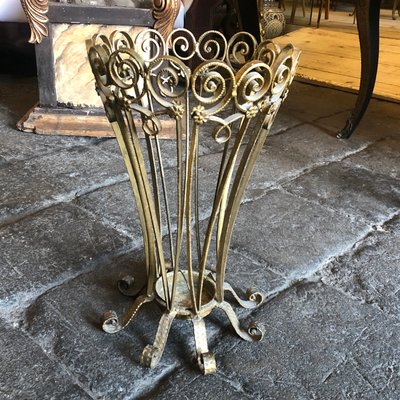 Mid-Century Gilded Iron Umbrella Stand by Pier Luigi Colli, 1950s-NMK-713047