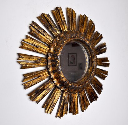 Mid-Century Gilt Wood Sun Mirror, 1950s-EJE-1373458