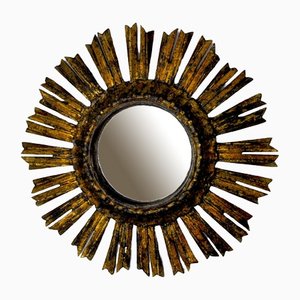 Mid-Century Gilt Wood Sun Mirror, 1950s-EJE-1373458