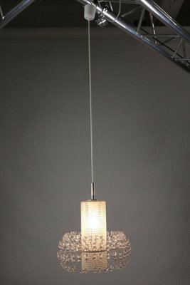 Mid-Century Glass Acrylic Glass Pendant Chandelier, 1960s-FUP-902360