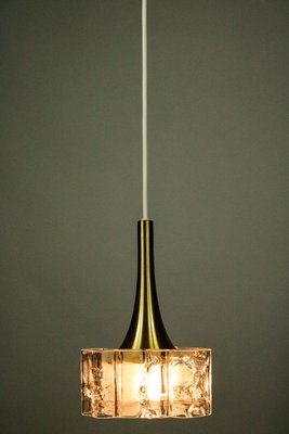 Mid-Century Glass & Aluminium Pendant Lamp from Doria Leuchten-FUP-891506