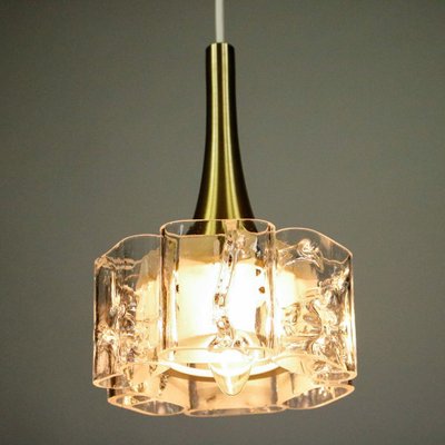 Mid-Century Glass & Aluminium Pendant Lamp from Doria Leuchten-FUP-891506