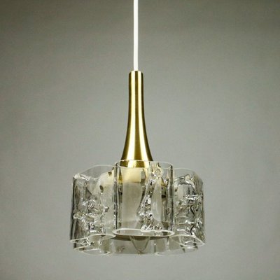 Mid-Century Glass & Aluminium Pendant Lamp from Doria Leuchten-FUP-891506