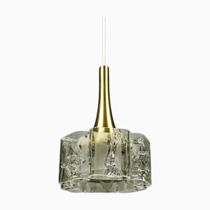 Mid-Century Glass & Aluminium Pendant Lamp from Doria Leuchten-FUP-891506