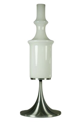 Mid-Century Glass & Aluminium Trumpet Table Lamp from Doria Leuchten, 1960s-FUP-850832