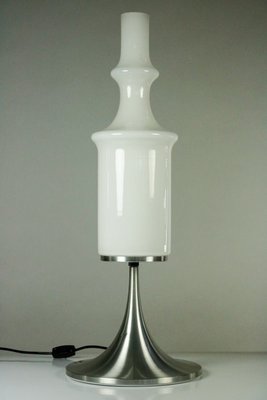 Mid-Century Glass & Aluminium Trumpet Table Lamp from Doria Leuchten, 1960s-FUP-850832